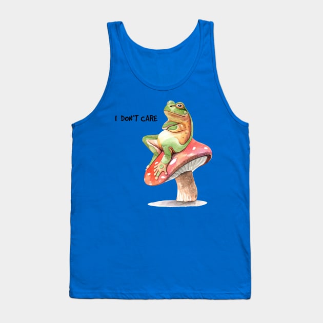 frog I don t care Tank Top by Mako Design 